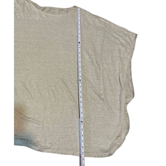 J. Jill M/L Poncho Style Sweater Airy Lagenlook Top 100% Linen Beige - Picture 8 of 8